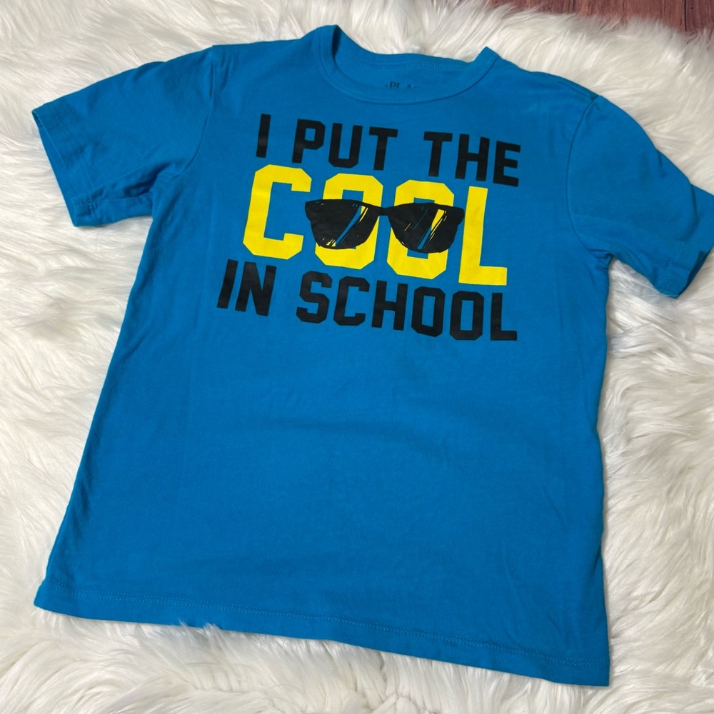 The Children’s Place Youth Boy Size Sm (5/6) Blue and Yellow Short Sleeve Tee - Picture 3 of 12